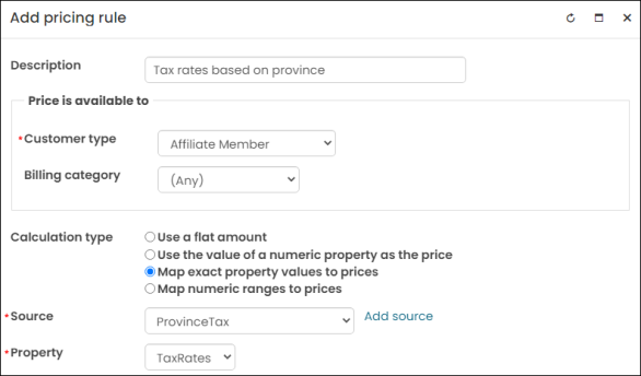 Adding a pricing rule