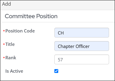 Adding a new committee position