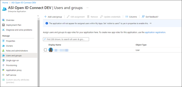 Selecting users and groups