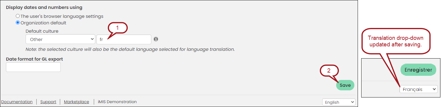 Displaying dates and numbers using a Default culture