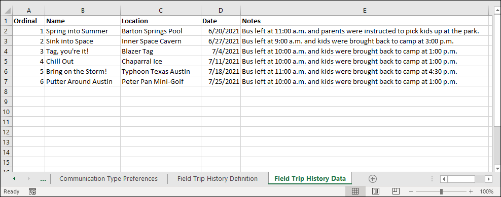 Matching column headers to properties