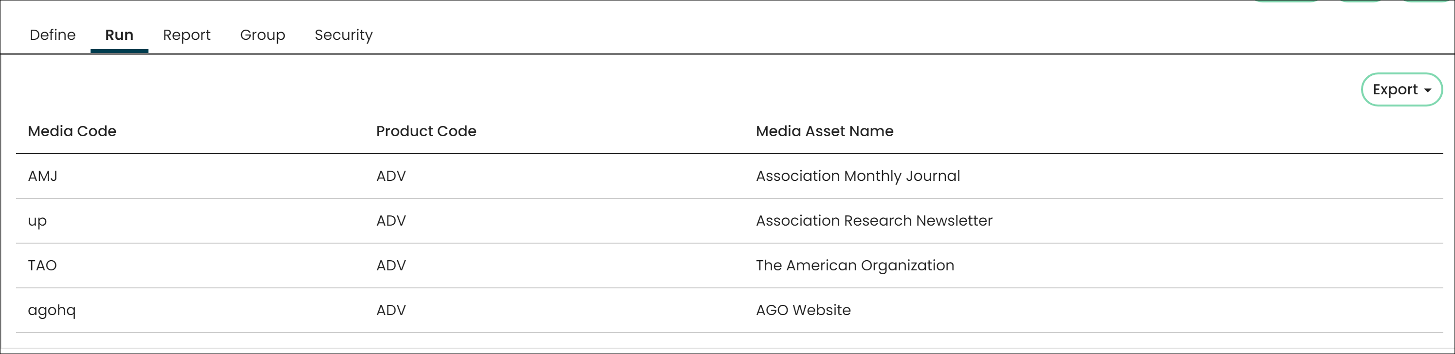 AdvertisingMediaAsset business object.